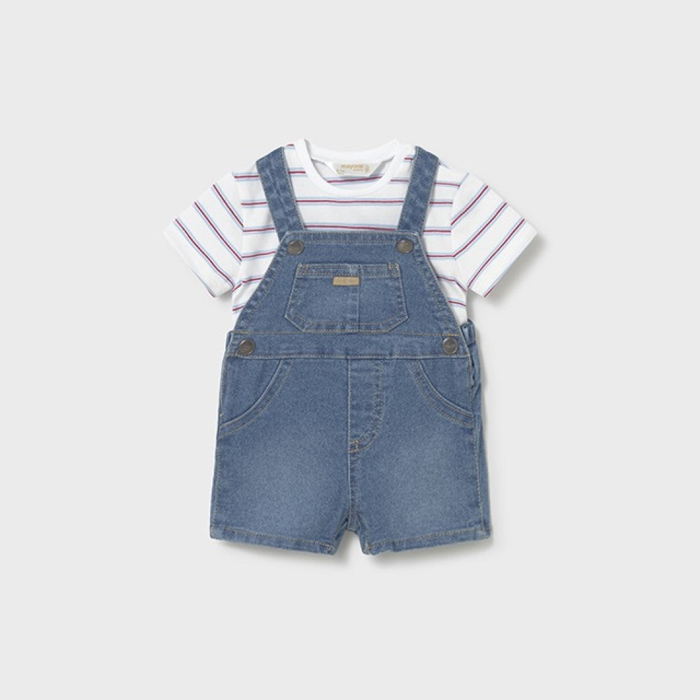 Mayoral Yazlık Erkek Bebek T-shirt Kısa Tulum Set Lacivert