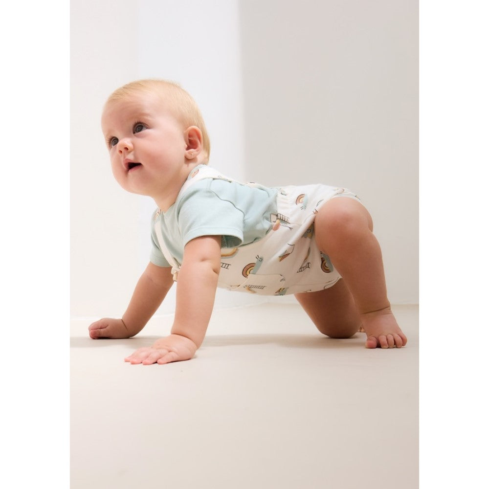 Mayoral Yazlık Bebek Kısa Salopet Tulum Ekru