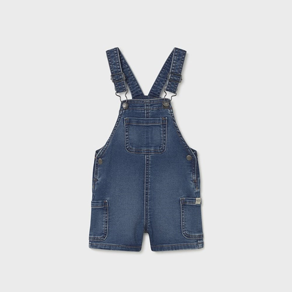 Mayoral Yazlık Erkek Bebek Denim Kısa Salopet Tulum Mavi