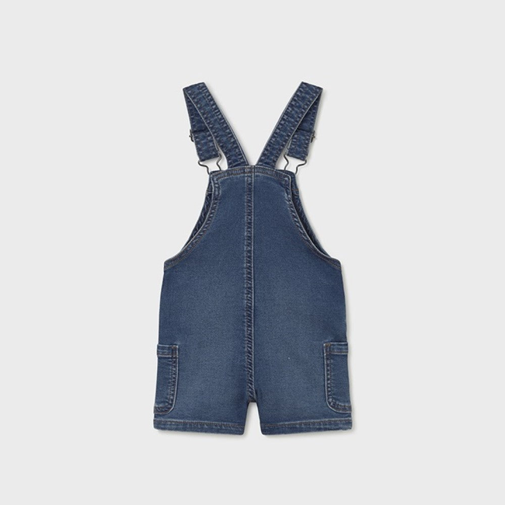 Mayoral Yazlık Erkek Bebek Denim Kısa Salopet Tulum Mavi
