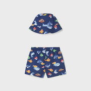 Mayoral Yazlık Erkek Bebek Şort Mayo Şapka Set Lacivert