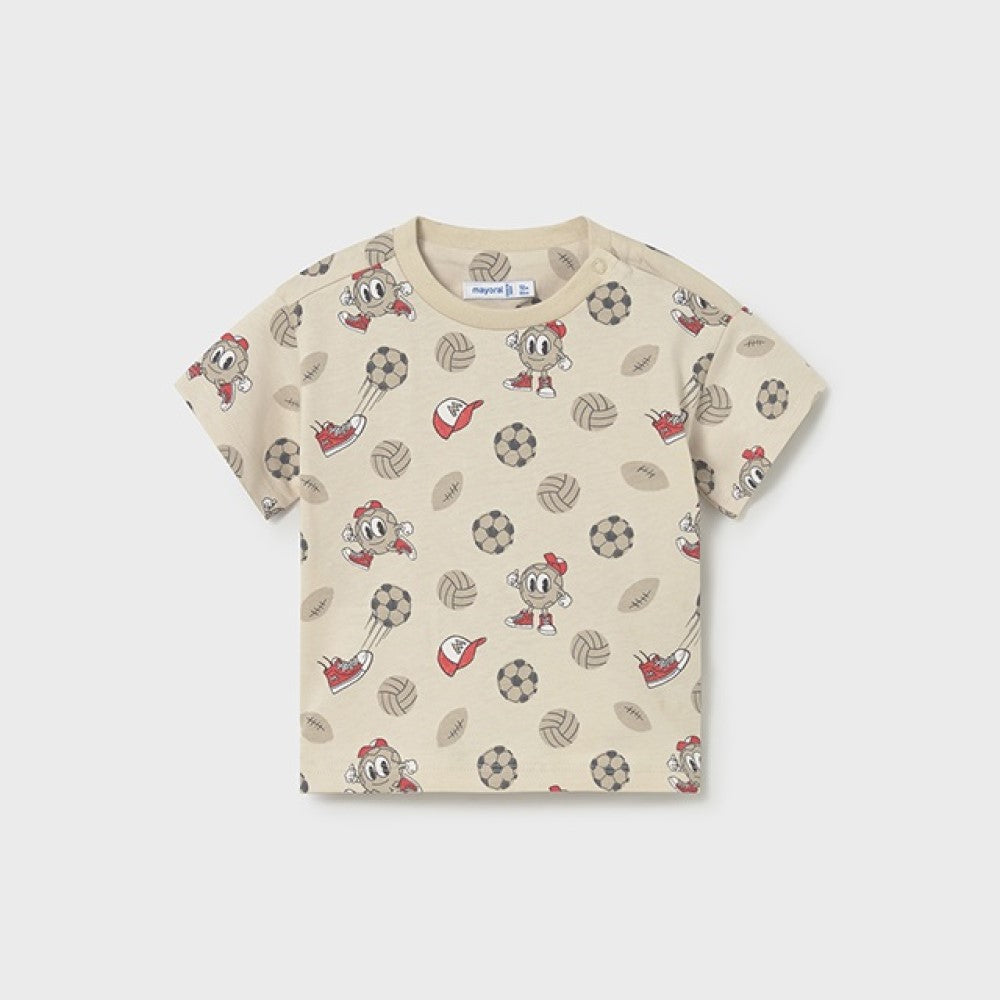 Mayoral Yazlık Erkek Bebek Kısa Kol T-shirt Şort Üçlü Set Kırmızı