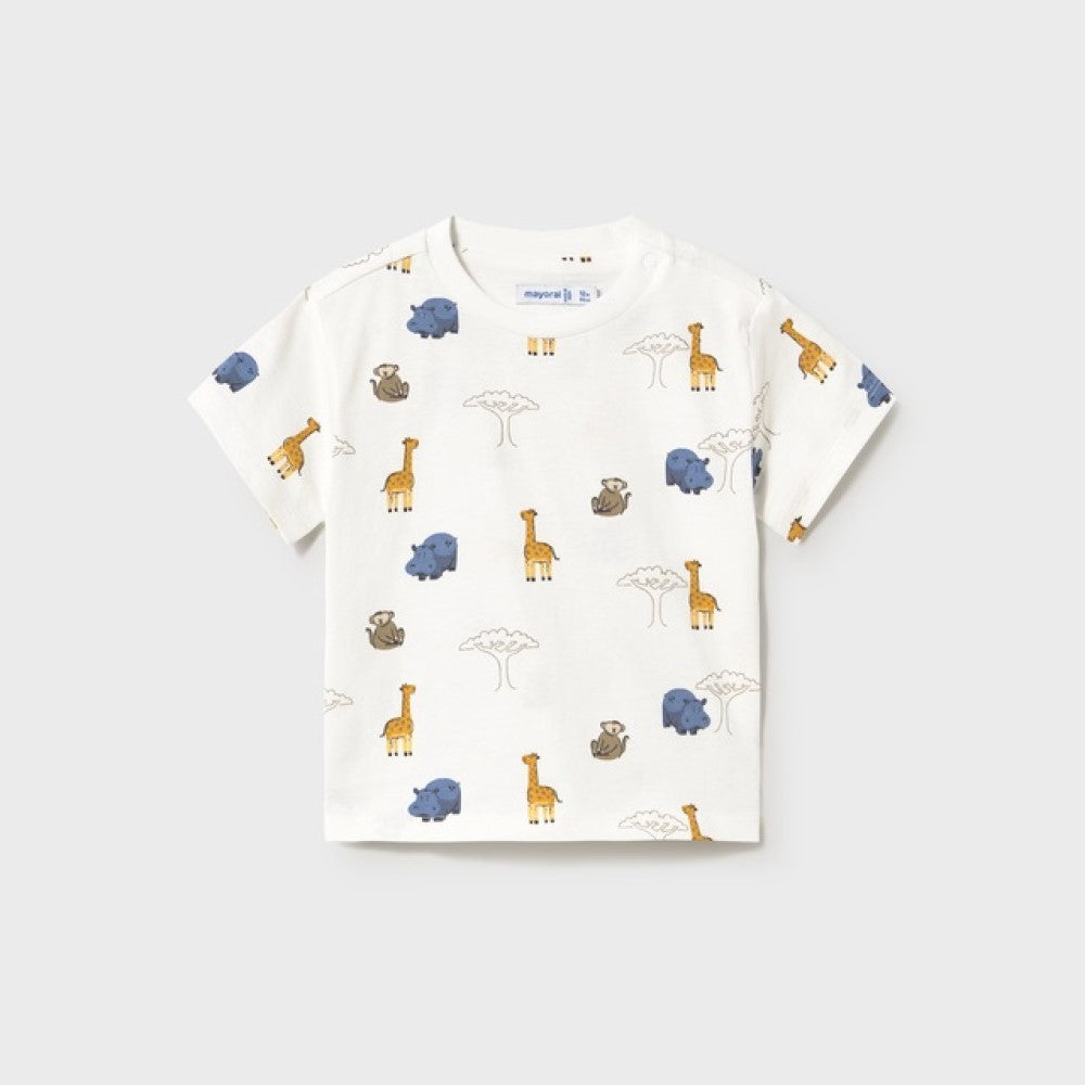 Mayoral Yazlık Erkek Bebek Kısa Kol T-shirt Şort Üçlü Set Lacivert