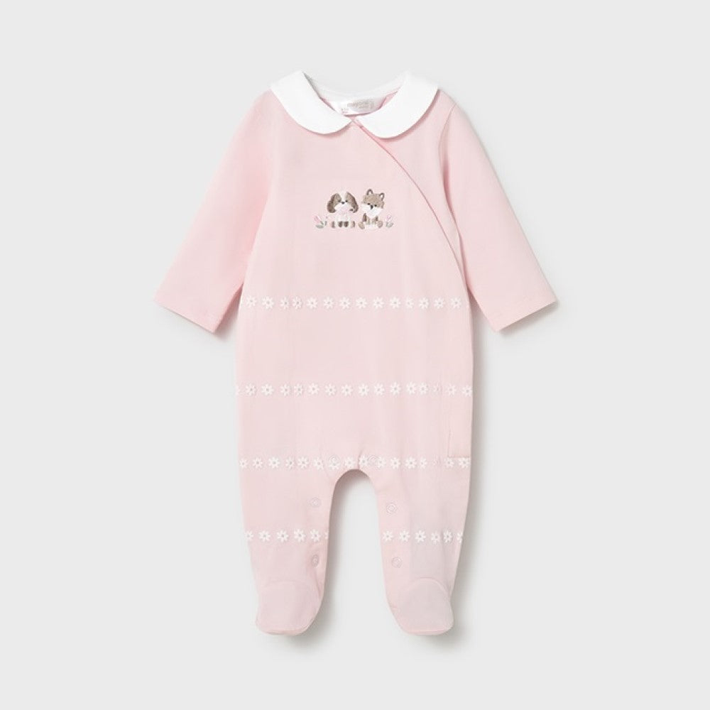 Mayoral Yazlık Kız Bebek Uzun Tulum 2'li Set Pembe