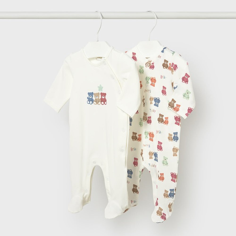 Mayoral Yazlık Erkek Bebek Uzun Tulum 2'li Set Ekru