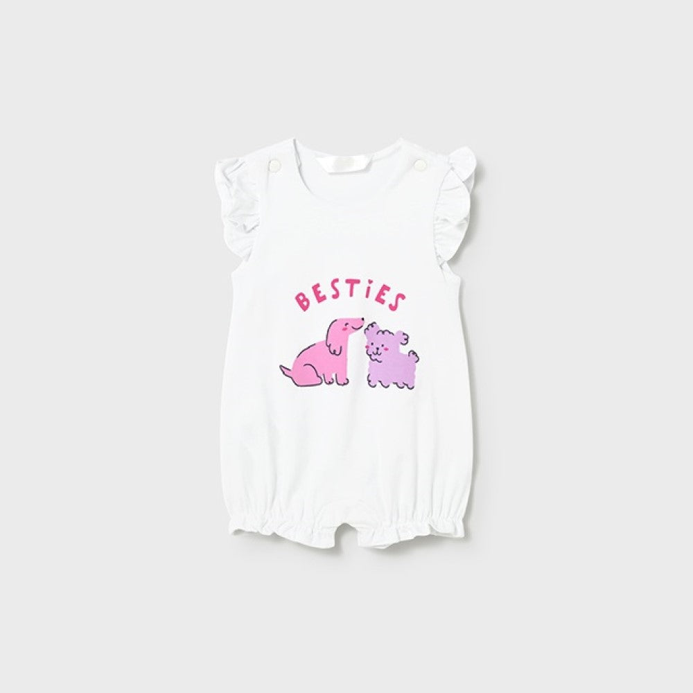 Mayoral Yazlık Kız Bebek Kısa Tulum 3'lü Set Pembe