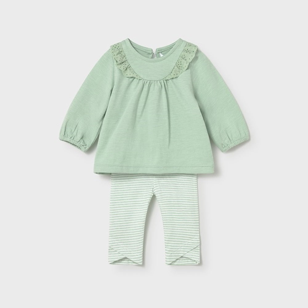 Mayoral Yazlık Kız Bebek Bluz Tayt Pantolon 4'lü Set Yeşil