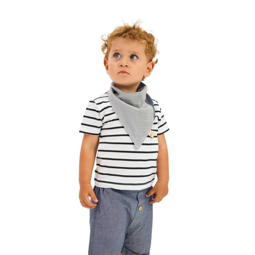 Miniboni 3 lü Müslin Fular Önlük Gri