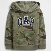GAP Logolu Kışlık Erkek Bebek Kapüşonlu Sweatshirt Yeşil