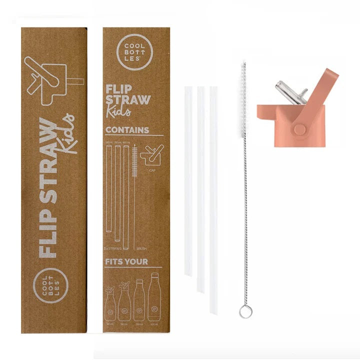 Cool Bottles Pipet Yedekleri Flip Straw Cap 260-350-500ml - Coral