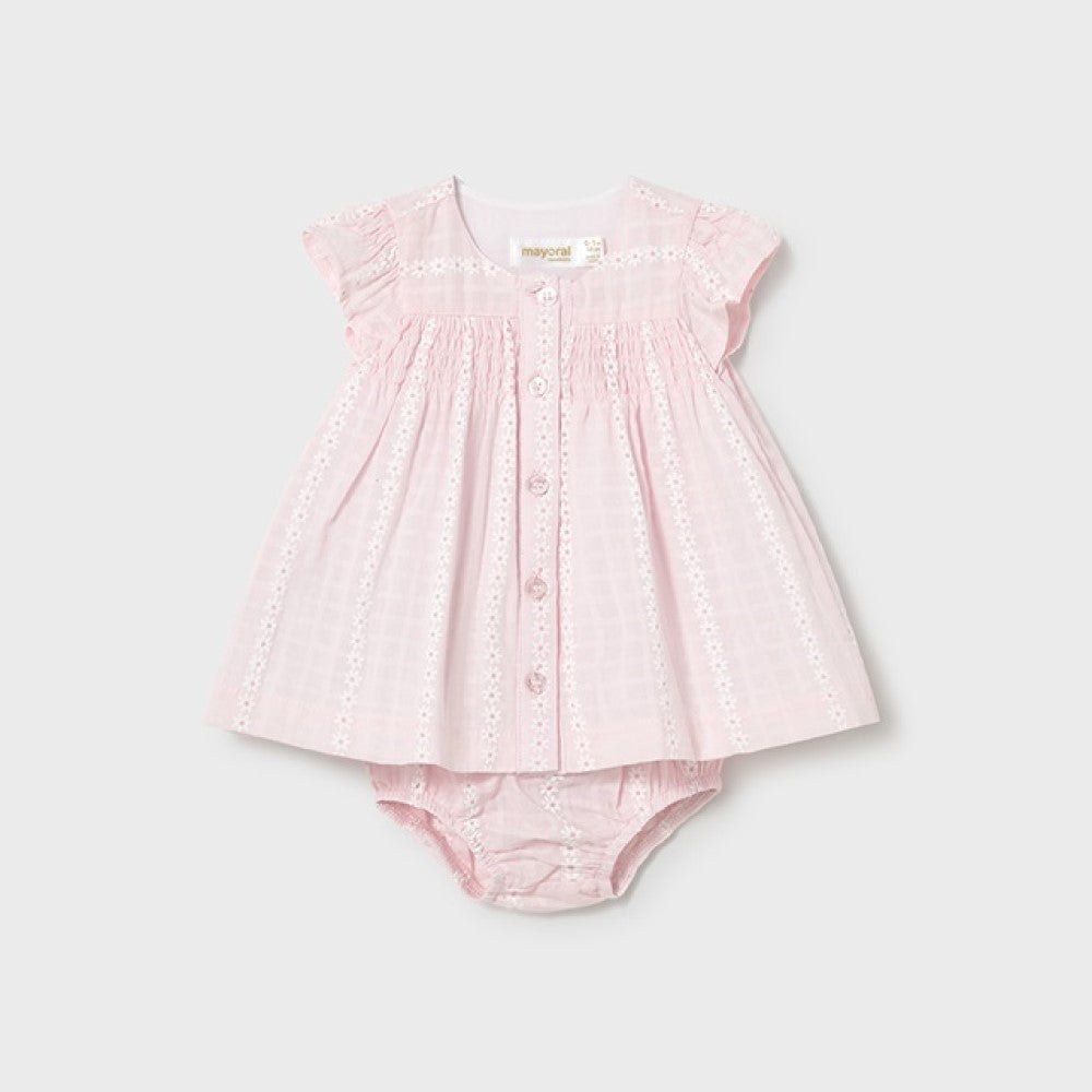 Mayoral Yazlık Kız Bebek Elbise Pembe