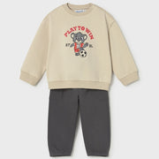 Mayoral Yazlık Erkek Bebek Sweatshirt Eşofman 2'li Set Siyah