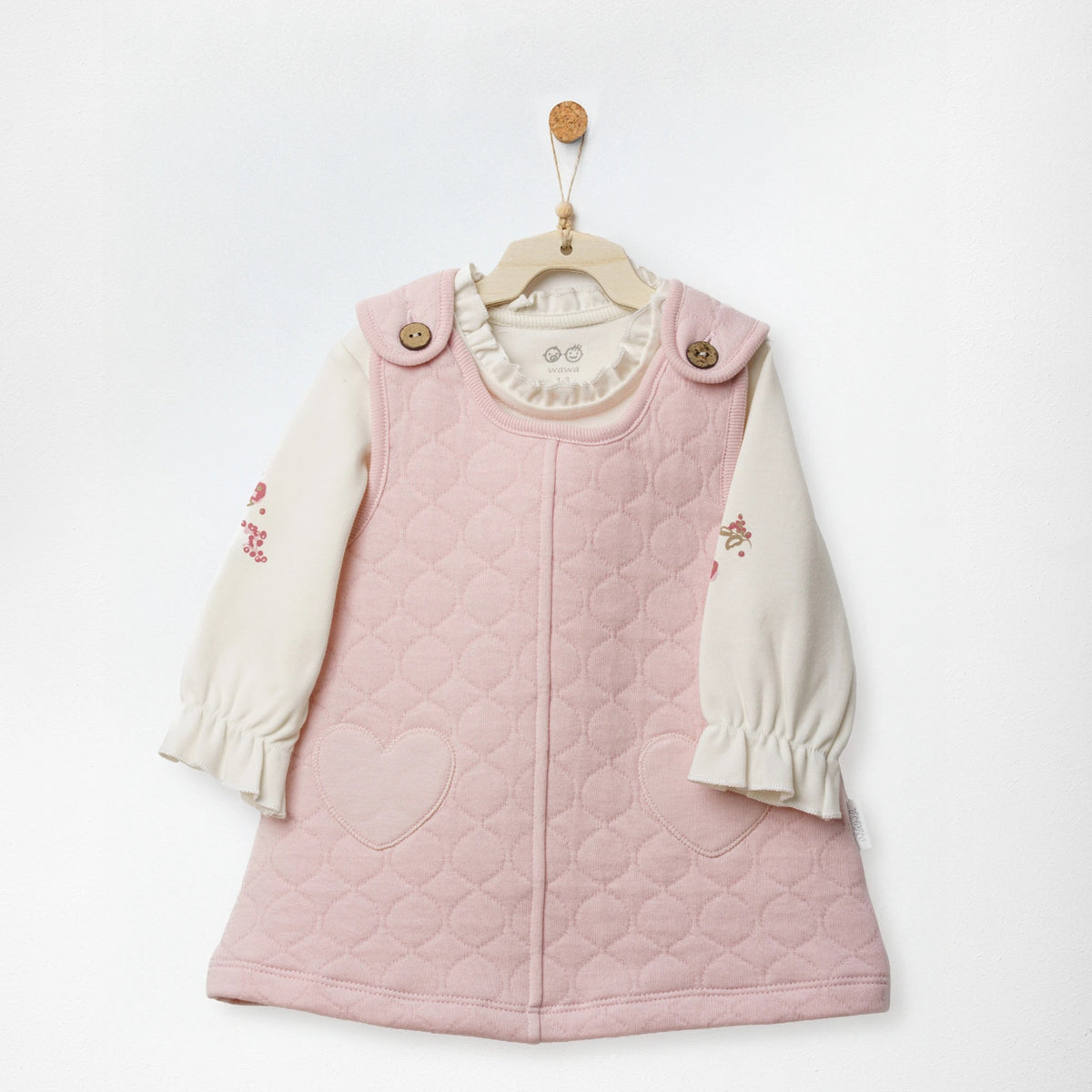 Andywawa Kız Bebek Elbise Set - Floral Dreams Pembe