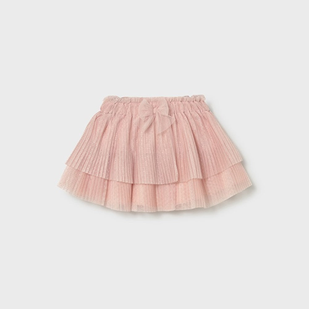 Mayoral Yazlık Kız Bebek Pileli Tül Etek Pembe