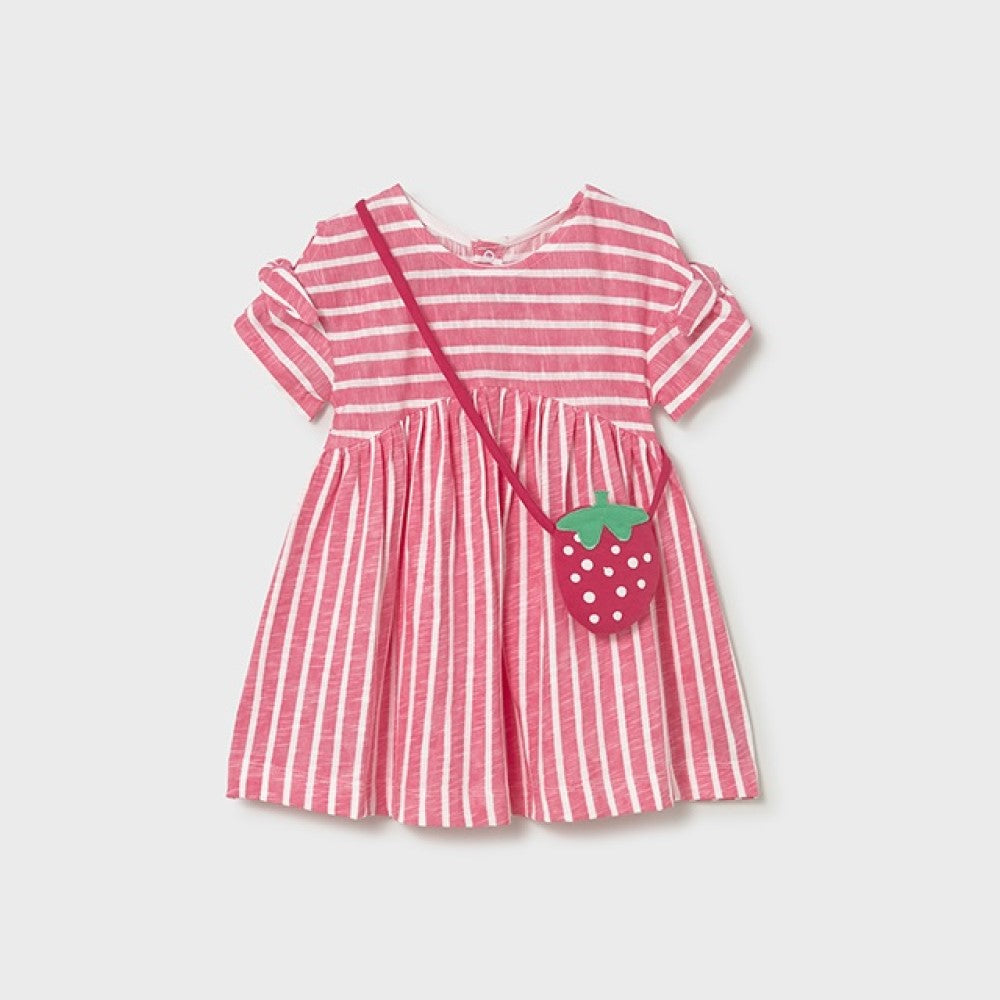 Mayoral Yazlık Kız Bebek Elbise Çanta Set Pembe