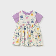 Mayoral Yazlık Kız Bebek Elbise Bolero Ceket Set Lila