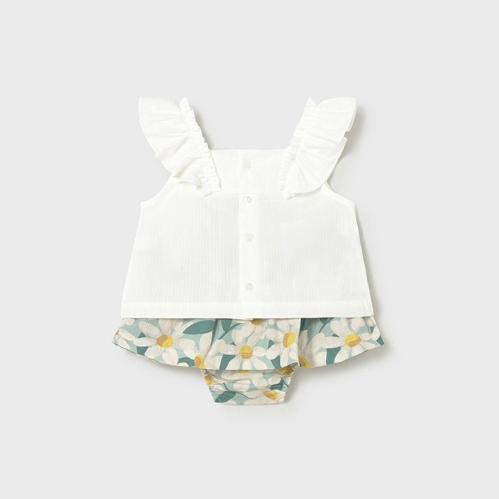 Mayoral Yazlık Kız Bebek Bluz Etek Set Yeşil