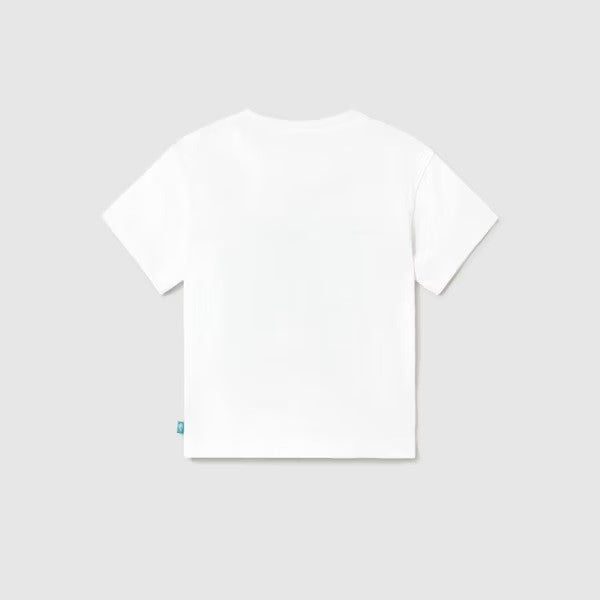 Mayoral Yazlık Erkek Bebek Kısa Kol T-shirt Beyaz