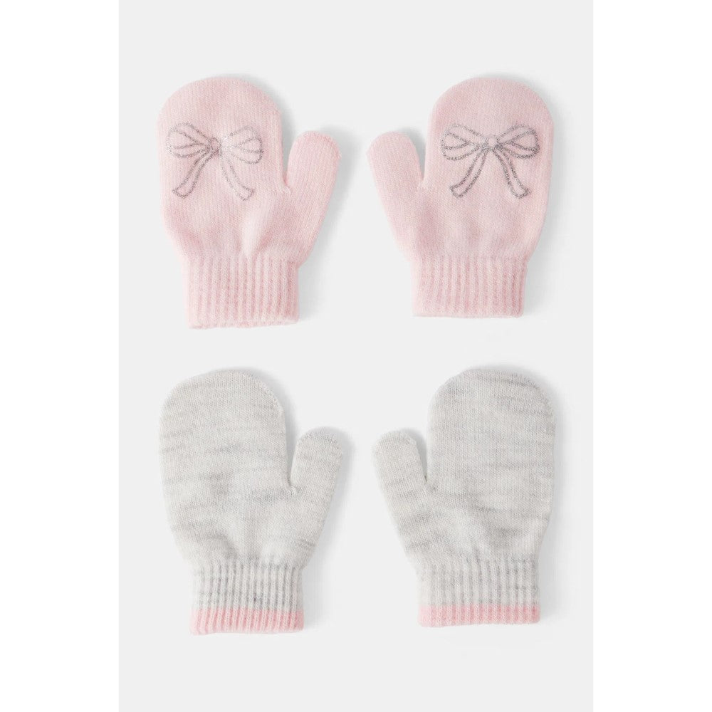 Carter's Kız Çocuk Desenli 2'li Eldiven Pembe