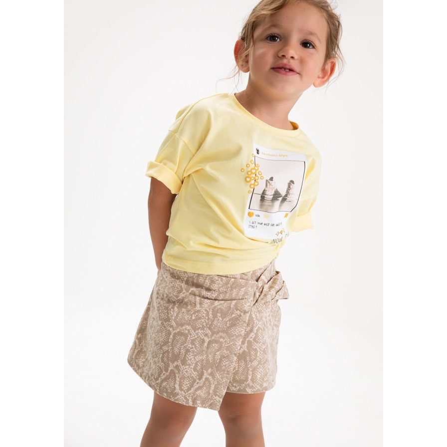 Mayoral Yazlık Kız Gabardin Etek Bej