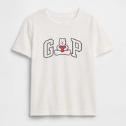 GAP Erkek Bebek Logolu Kısa Kol T-Shirt Ekru