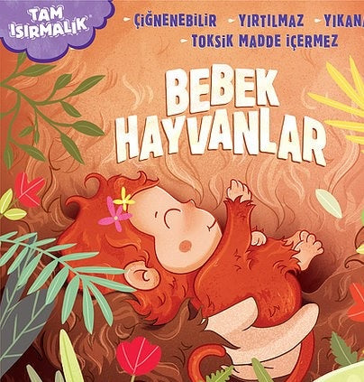 Tam Isırmalık Yırtılmayan Kitap Bebek Hayvanlar