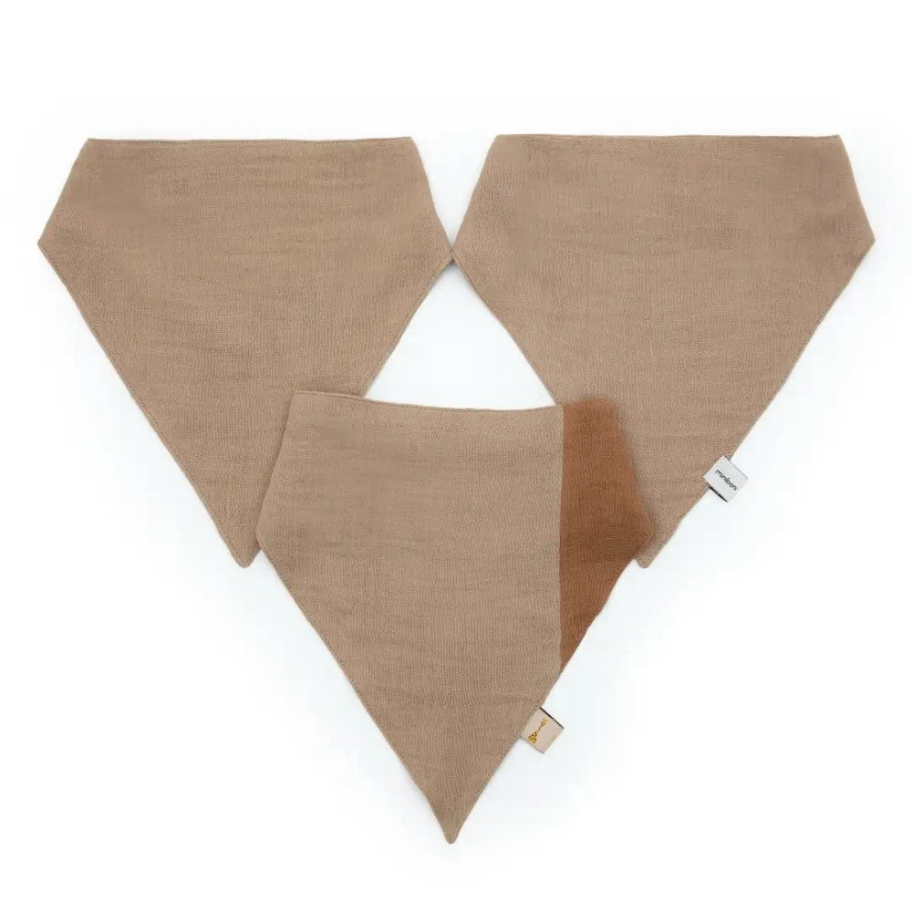 Miniboni 3 lü Müslin Fular Önlük Bej
