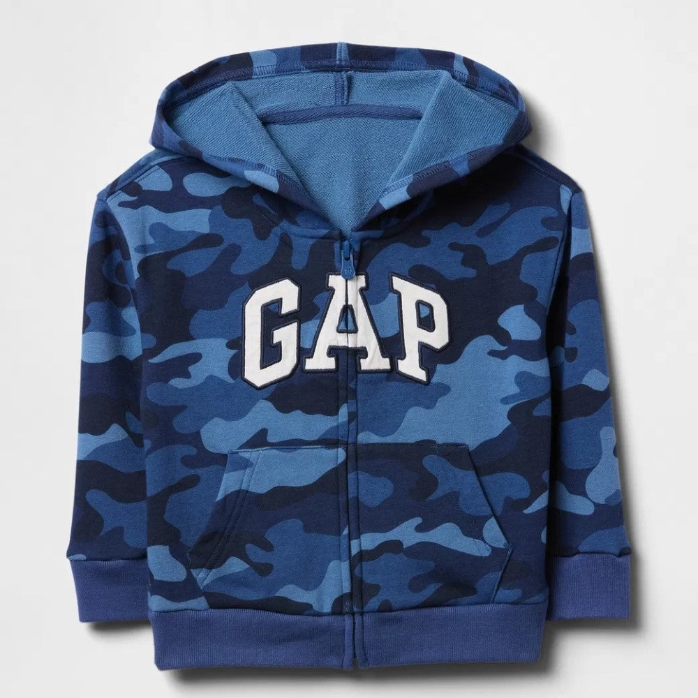 GAP Logolu Erkek Bebek Relaxed Fermuarlı S-Shirt Ceket Lacivert