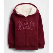 GAP Logolu Kız Çocuk Şardonlu Fermuarlı S-shirt Ceket Bordo