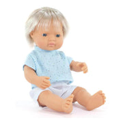Mf and M Baby Doll Blond Boy (38 cm)
