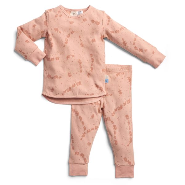 ErgoPouch Organik Pamuklu Uzun Pijama Takımı 1.0 Tog - Elephant Parade Pembe