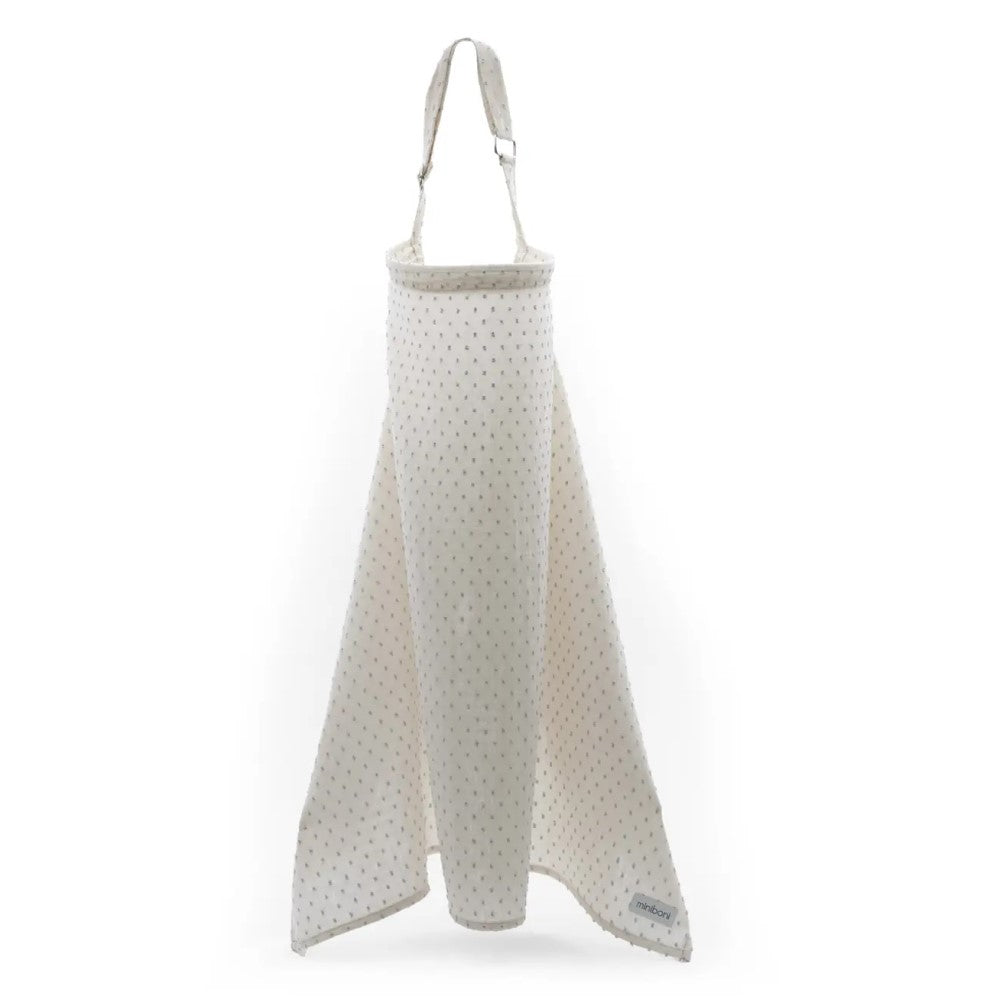 Miniboni Müslin Emzirme Örtüsü White Gri