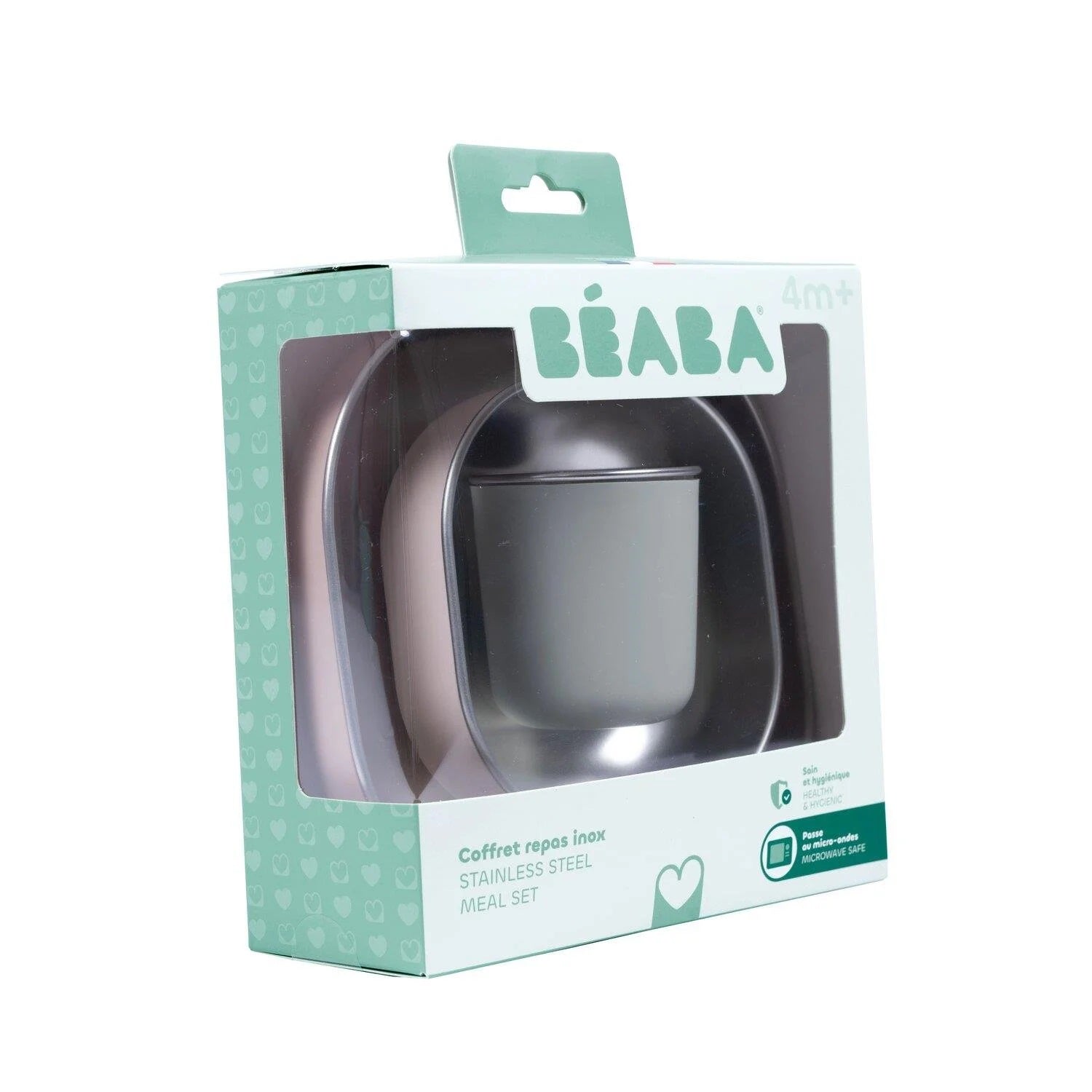 Beaba 3'lü Paslanmaz Çelik Beslenme Seti, Cotton Candy