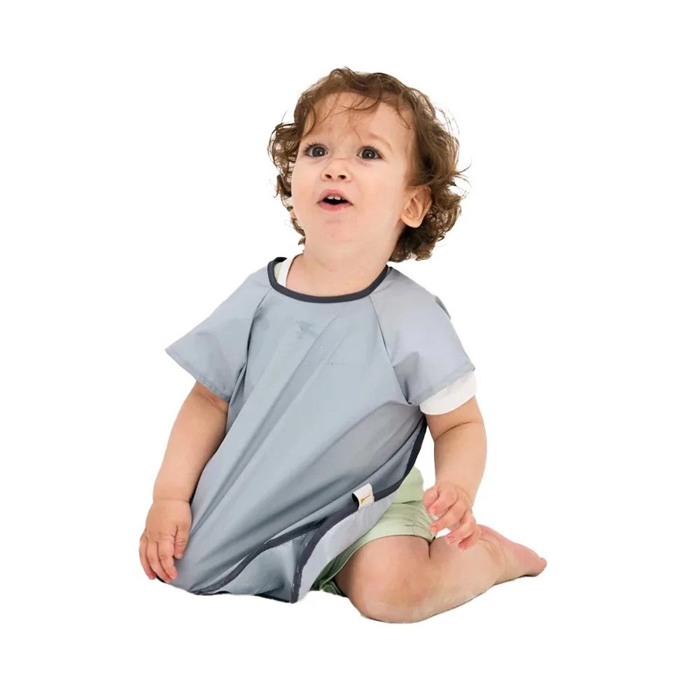 Miniboni Oyun Ve Mama Önlüğü Kısa Kollu Mavi