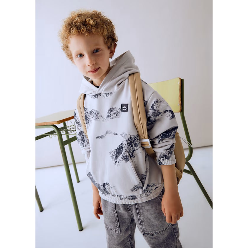 Mayoral Kışlık Erkek Uzun Kol Kapşonlu Sweatshirt Gri