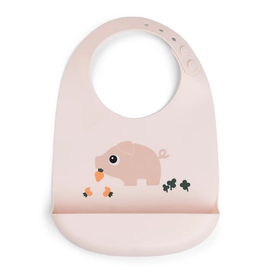 Done by Deer Tiny Farm Silikon Mama Önlüğü - Pembe
