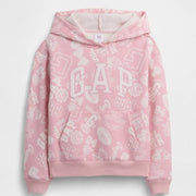 GAP Kız Çocuk Relaxed Logolu Kapüşonlu Sweatshirt Pembe