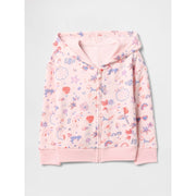 GAP Logolu Kız Bebek Relaxed Fermuarlı S-Shirt Ceket Pembe