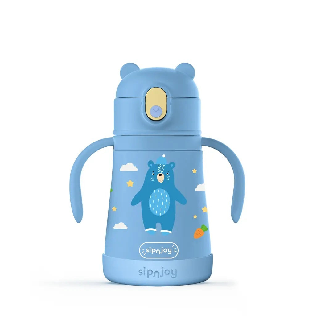 SipnJoy SippyPals Çocuk Su Termosu 360 ml -  Koyu Mavi