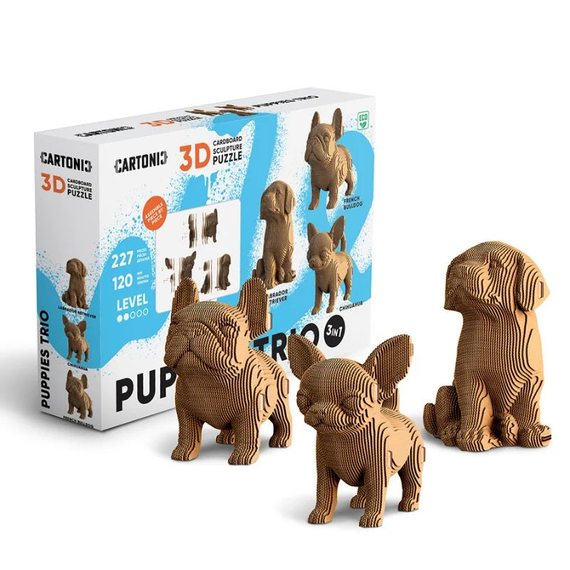 Cartonic 3D Puzzle - Puppıes Trıo