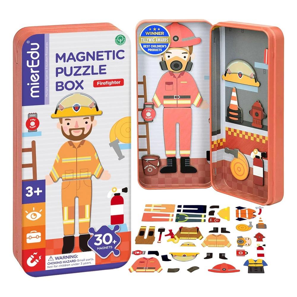 Mieredu Manyetik Puzzle Kutusu - İtfaiyeci