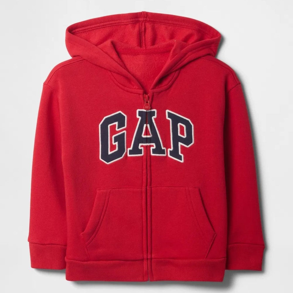 GAP Logolu Erkek Bebek Relaxed Fermuarlı S-Shirt Ceket Kırmızı