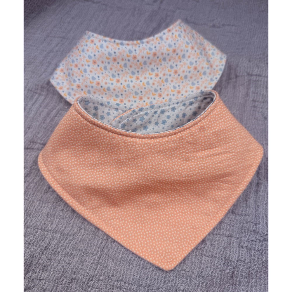 Le Petit Dodo Çiçekli + Pink Su Geçirmez Salya Önlüğü