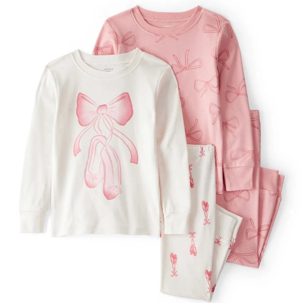 Carter's Kız Çocuk Pijama Seti Ekru