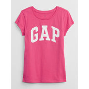 GAP Logolu Kız Çocuk Kısa Kol T-shirt Pembe