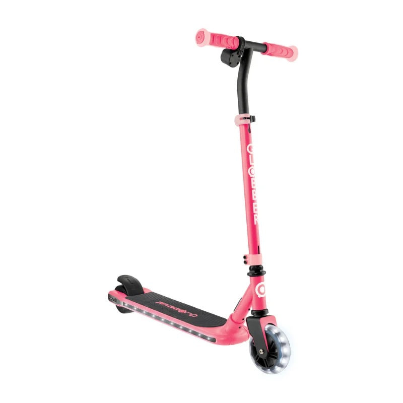 Globber One K E-Motion 6 - Işıklı Elektrikli Scooter - Mercan Pembesi