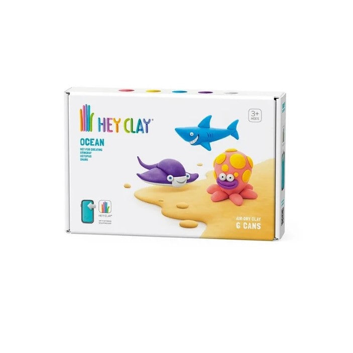 Hey Clay Yaratıcı Kil Seti - Shark, Octopus, Stingray