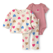 Carter's Kız Bebek 3'lü Eşofman Set Pembe