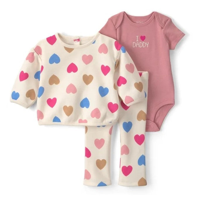 Carter's Kız Bebek 3'lü Eşofman Set Pembe