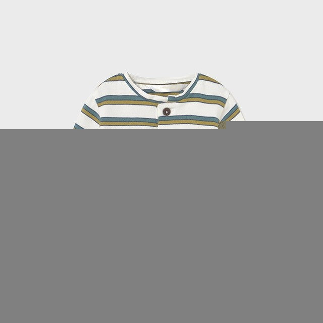 Mayoral Kışlık Erkek Bebek Uzun Kol T-shirt 2'li Set Ekru